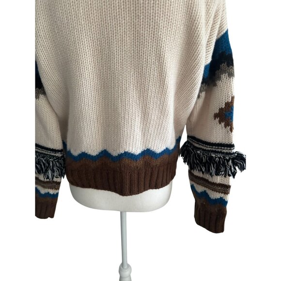 MAX MARA Weekend Baita Fringe Wool Alpaca Blend Sweater Size X Small - Picture 7 of 10